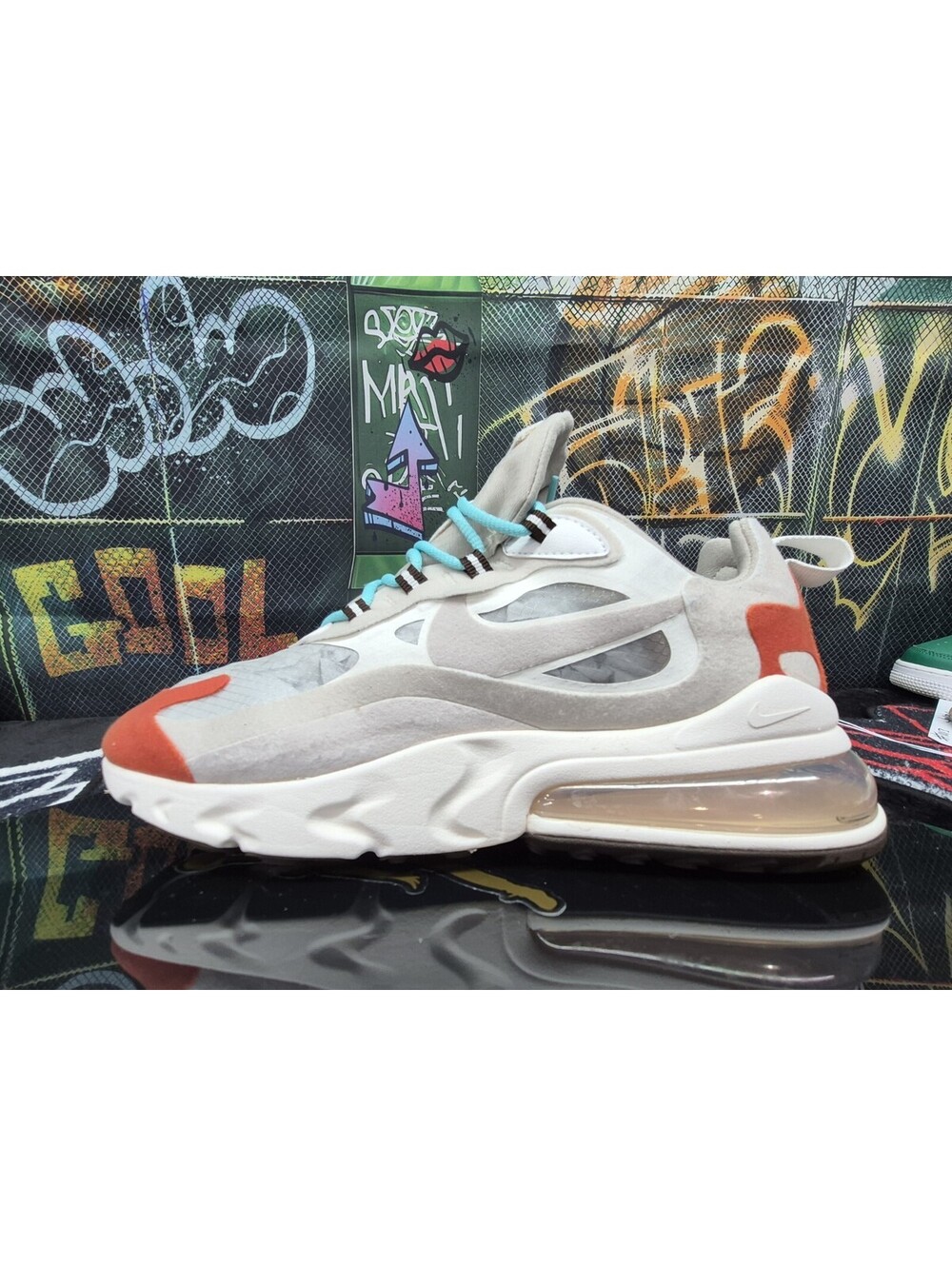 Nike Air Max 270 React Mid-Century. Women’s Size 9W or mens 7.5M AT6174-200 NEW